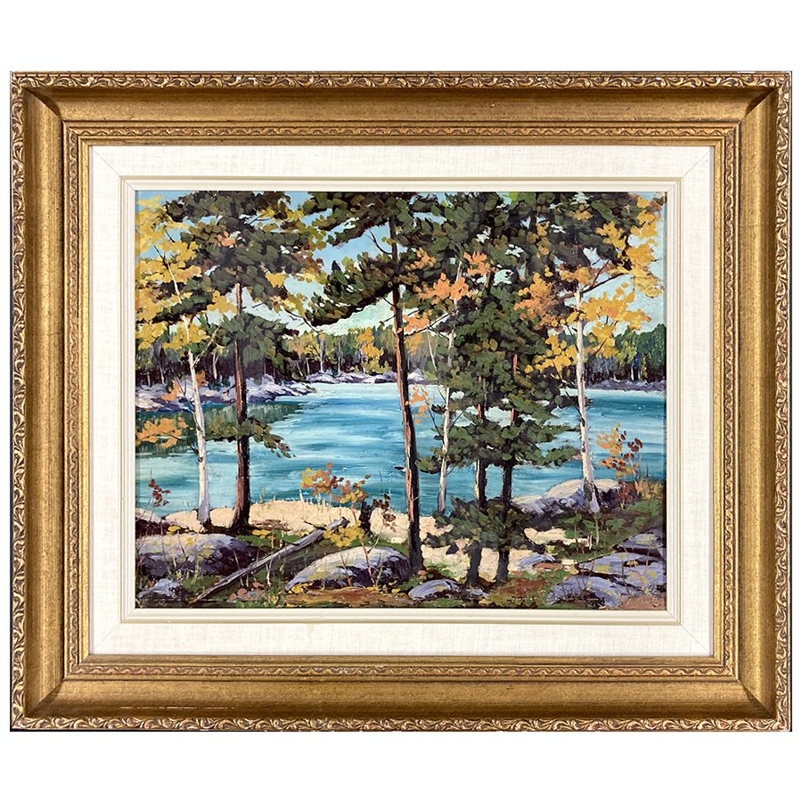 Breton, artiste peintre québécois de Johnville - Vue sur le Lac