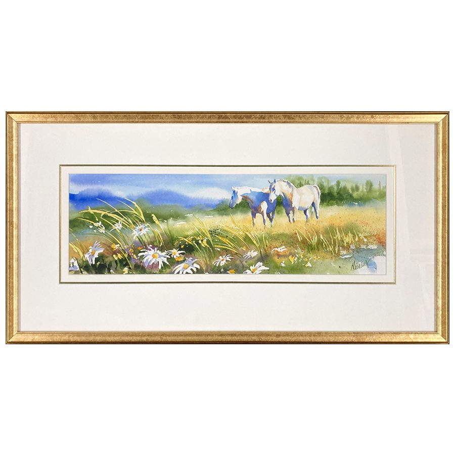 Perreault artiste peintre - chevaux au champ